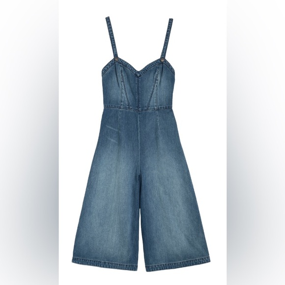 GUESS Womens Denim Jean Jumpsuit - Picture 1 of 5